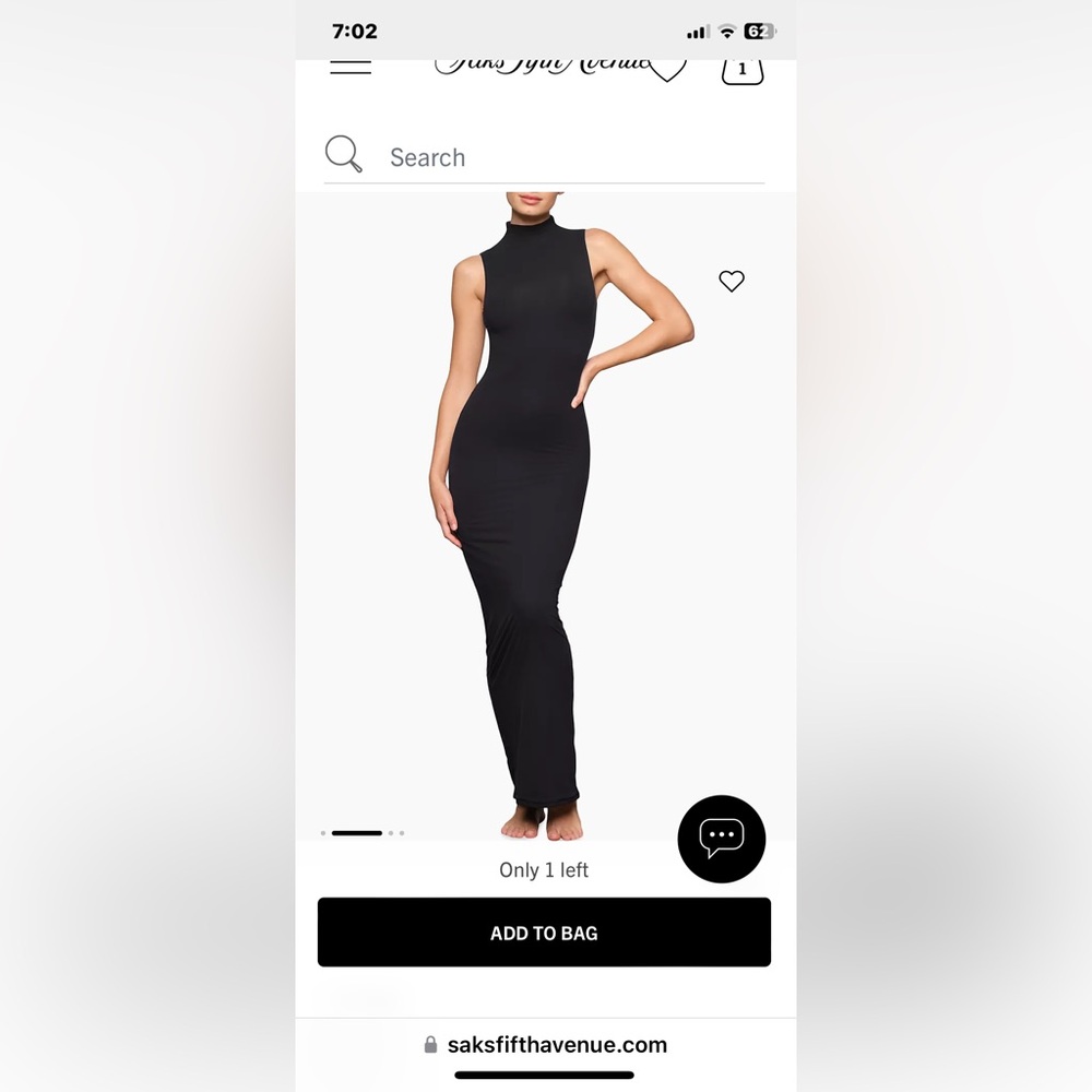 SKIMS Fits Everybody Sleeveless Mock Neck Dress